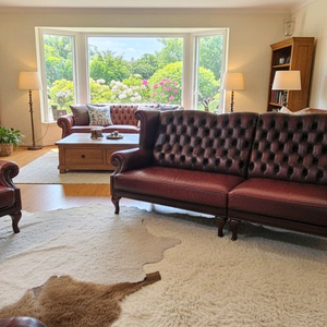 체스터필드 이태리 전체 천연가죽 4+1인소파