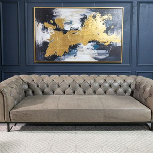 까사미아 몬텔토 체스터필드 풀 애닐린 가죽 소파