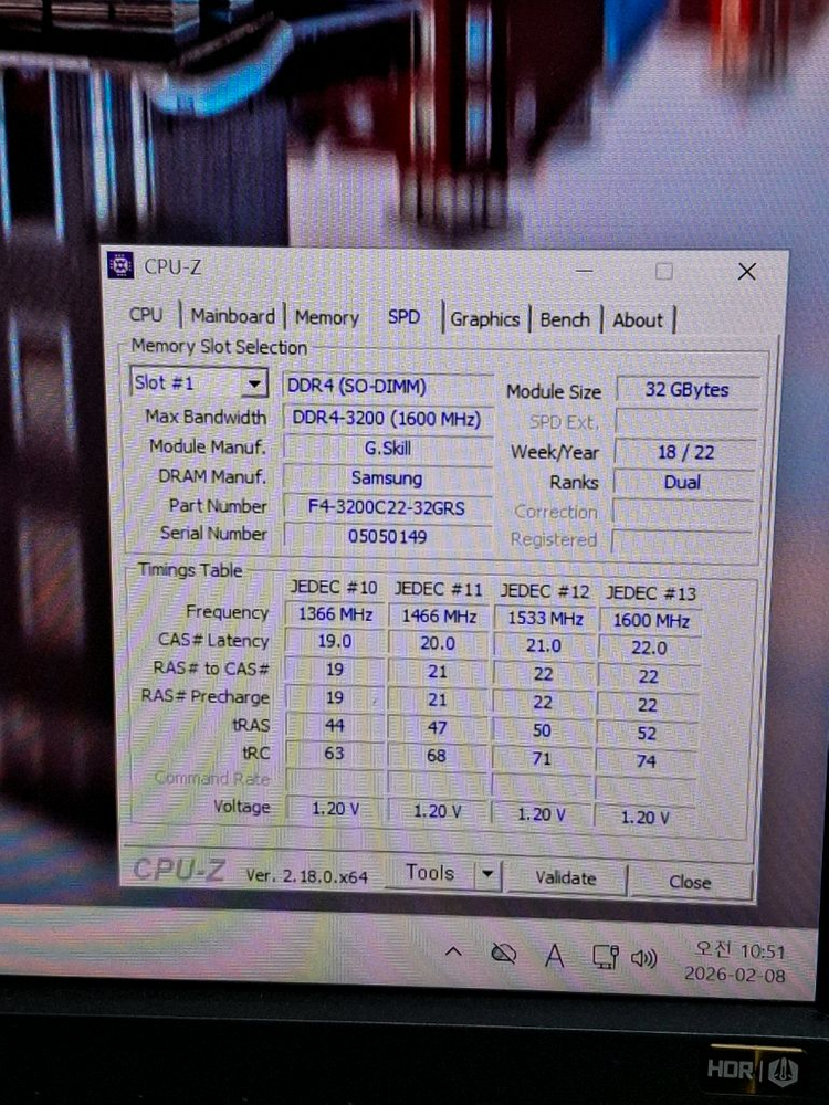 컴퓨터 노트북 메모리 지스킬 DDR4 3200 64GB(32GB 두개)--4