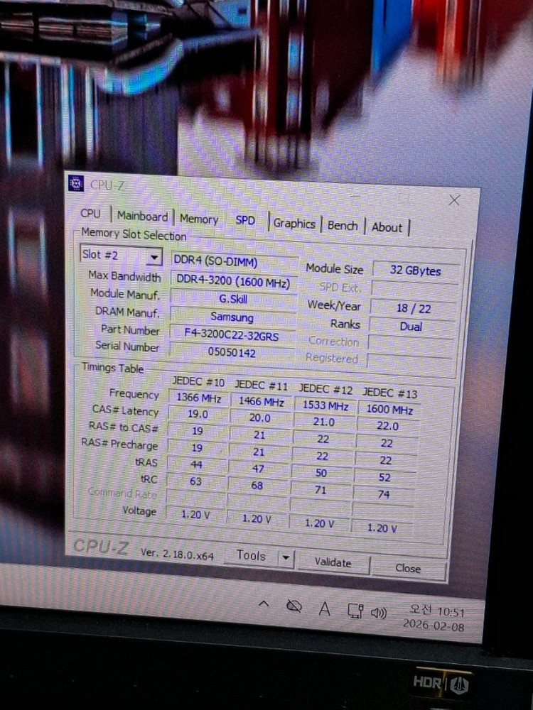 컴퓨터 노트북 메모리 지스킬 DDR4 3200 64GB(32GB 두개)--5
