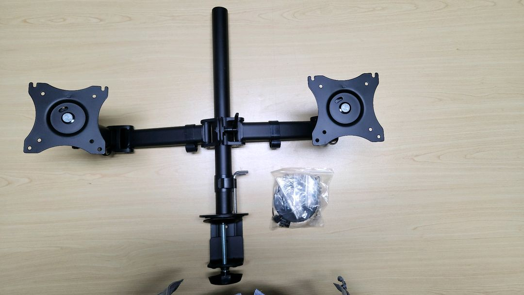 ELECOM 엘레컴 듀얼 모니터암 13-27인치 지원, 박스없음--0