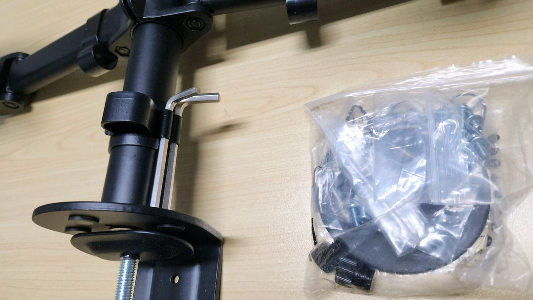 ELECOM 엘레컴 듀얼 모니터암 13-27인치 지원, 박스없음--2