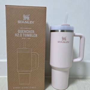 (새제품/택포) 스탠리 퀜처 H2.0 플로우 스테이트 텀블러 1.18L 로즈쿼츠 2.0