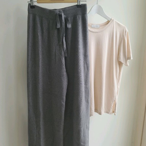 여성 그레이 니트 와이드핏 팬츠 회색 바지/자라 망고