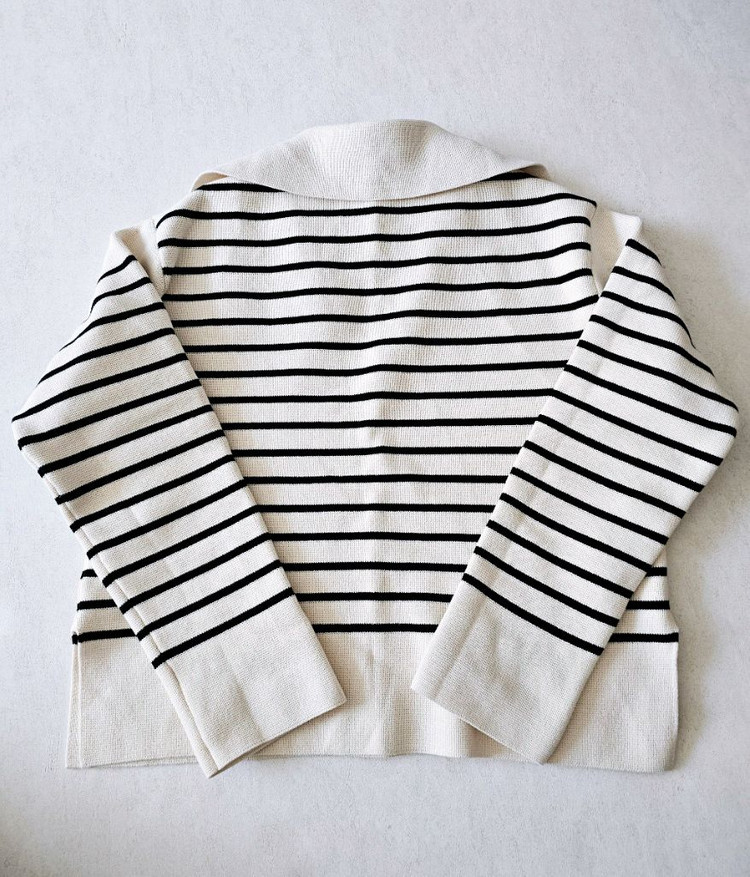 아르켓 스트라이프 코튼 스웨터 이미지