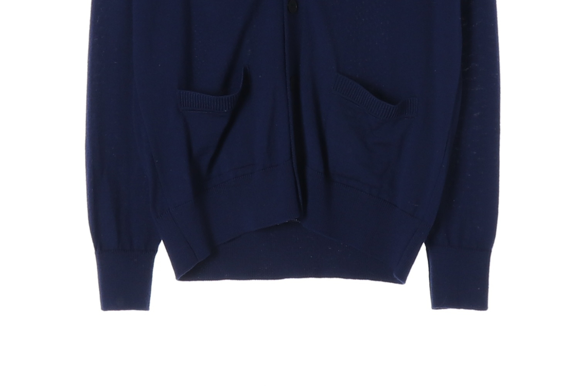 메종키츠네 울100% 폭스 헤드 패치 니트 브이넥 가디건 M 이미지