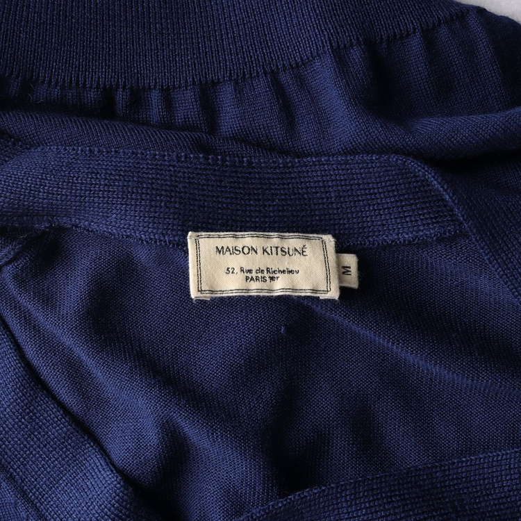 메종키츠네 울100% 폭스 헤드 패치 니트 브이넥 가디건 M 이미지