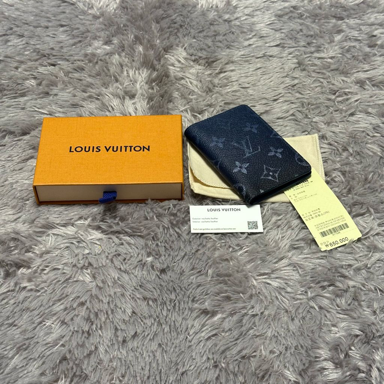 [풀구성] 루이비통 이클립스 오거나이저 카드지갑 네이비 신형--7