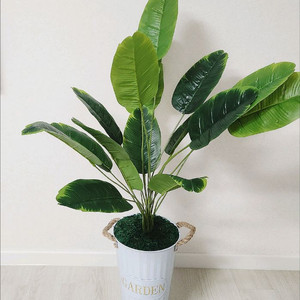 새상품)대형 바나나나무 조화 대형 철제 화분