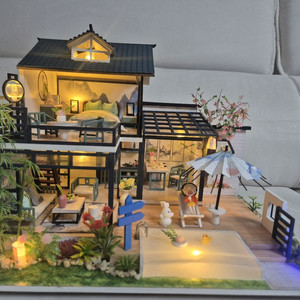 수작업 전시용 조명 미니어처 하우스 디오라마 (무료배송))