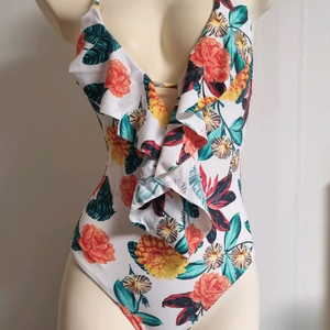 발리비키 프릴 플라워 프릴 비키니 수영복 프리