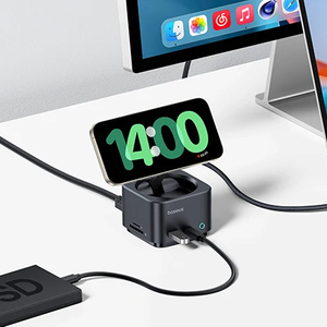 베이스어스 7 in 1 허브 맥세이프 무선 충전 USB C타입 멀티 포트 HDMI HUB 3.2 맥프로2