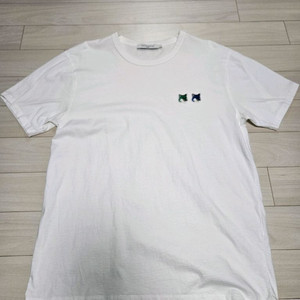 (정품) 메종키츠네 더블 폭스 반팔 티셔츠 화이트 L사이즈