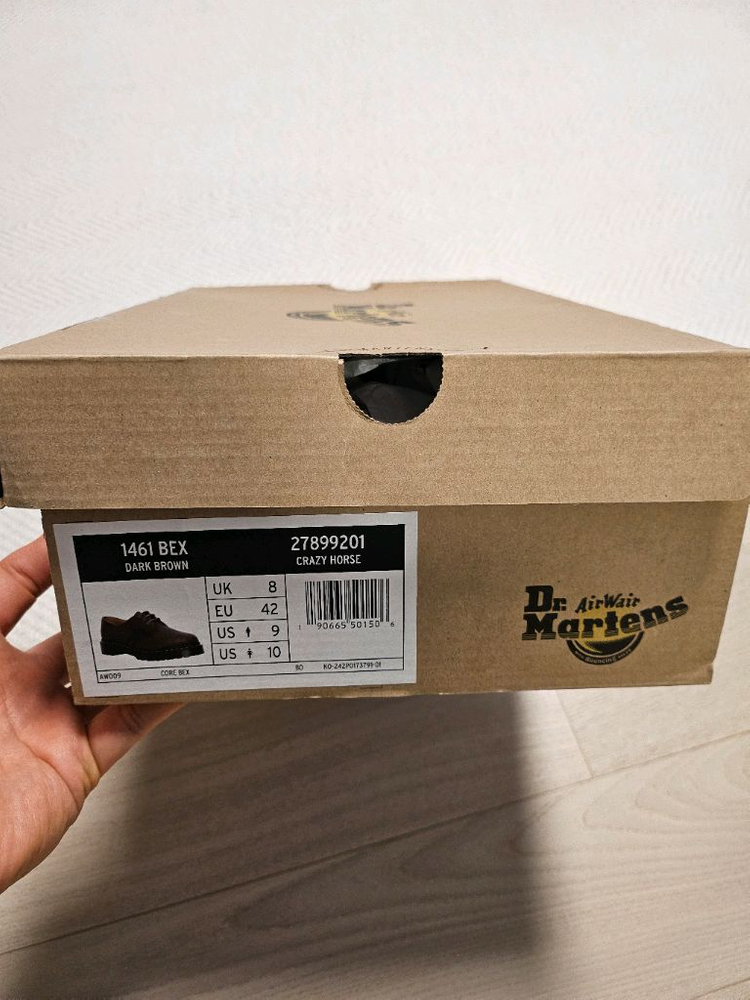 닥터마틴 1461 벡스 크레이지 홀스 다크 브라운--2