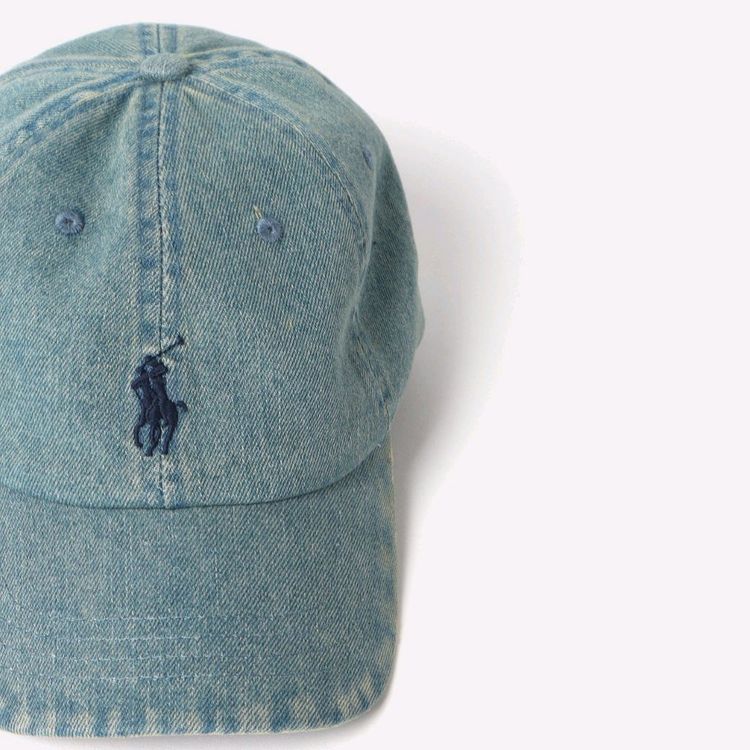 폴로 포니로고 데님 볼캡--5