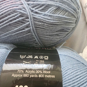 아크릴 울 뜨개실400g 2볼 짐승용량 스웨터 가디건 일괄가격