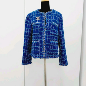 블루 트위드 자켓 / 새상품 / 사이즈 55