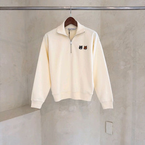 메종키츠네 여성용 더블폭스패치 하프집업