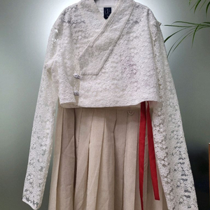 리슬 로망 저고리+라이트 원피스(크림색상)