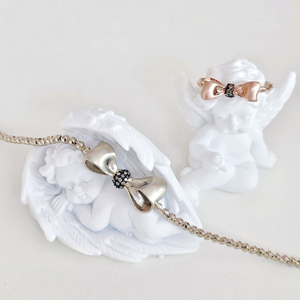 14k리본 다이아팔찌