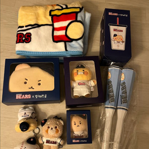 두산베어스 망곰 굿즈 키링 응원배트 담요 크로스백