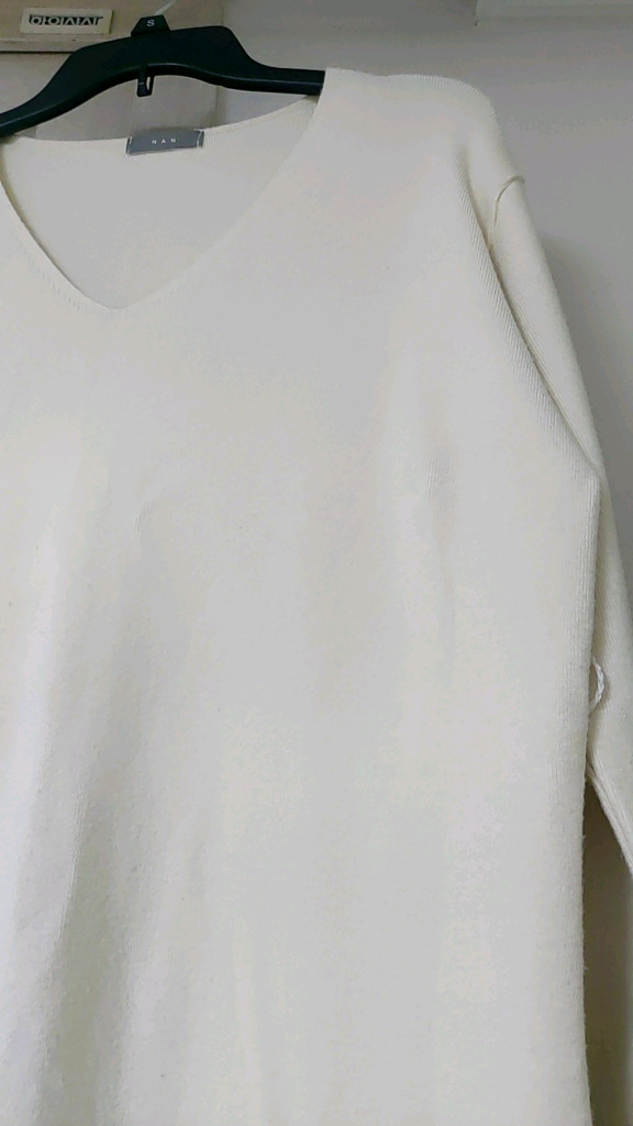 아이보리 브이넥 롱니트원피스--6