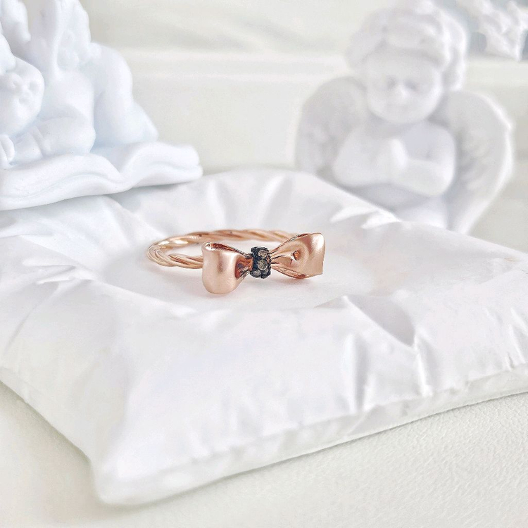 14k리본 다이아반지--1