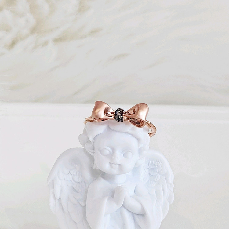 14k리본 다이아반지--2