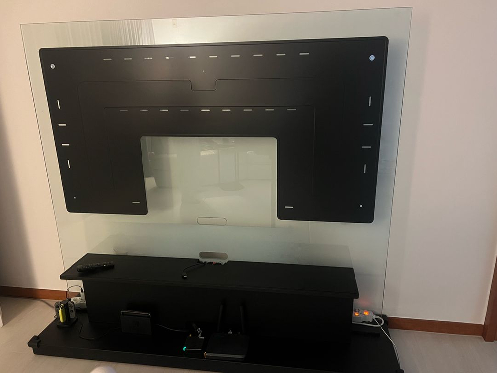 대형 TV 벽걸이 거치대 + 높이조절 받침틀 세트--0