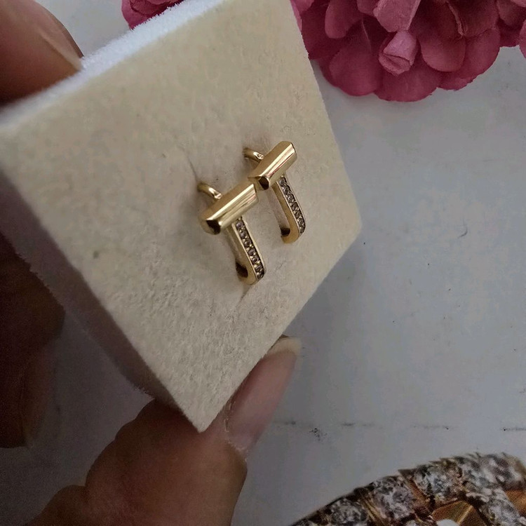 18k핑크골드 귀걸이--5