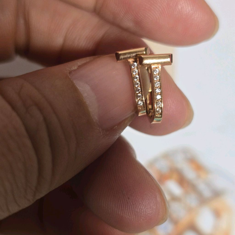 18k핑크골드 귀걸이--6