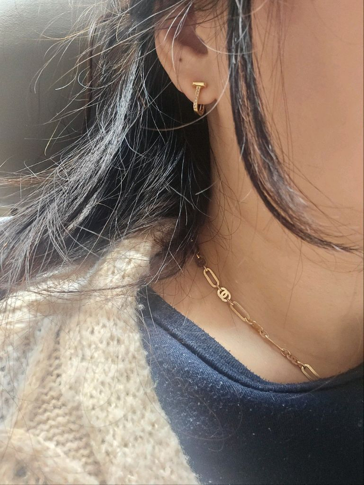 18k핑크골드 귀걸이--9