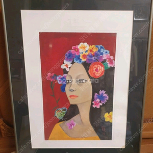 천경자그림 삼성에서VIP만 액자 만들라구 보내준 그림 무료배송