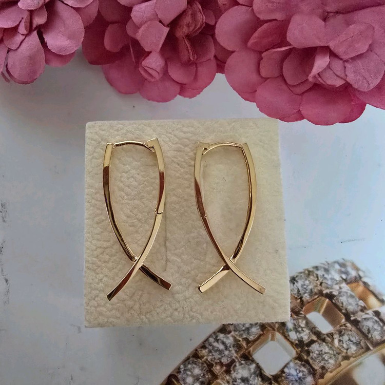 18k핑크골드 귀걸이--1