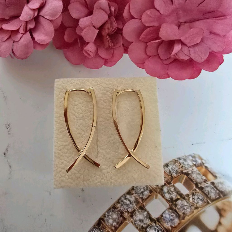 18k핑크골드 귀걸이--2