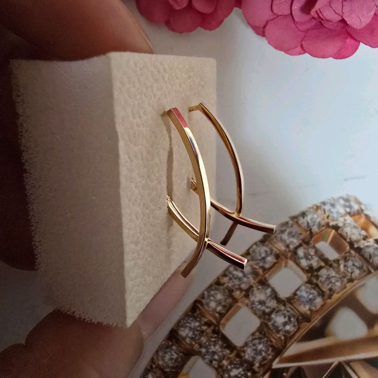 18k핑크골드 귀걸이--4