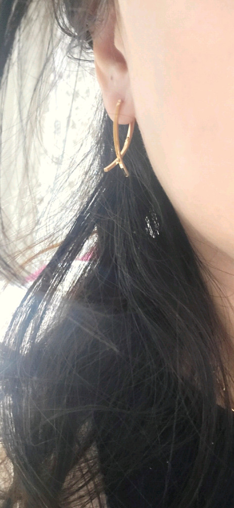 18k핑크골드 귀걸이--8