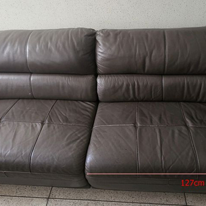 천연가죽 3인용 소파