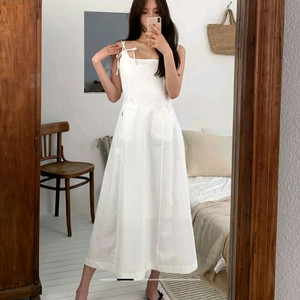 시티브리즈 나일론 스트랩 리본 롱 원피스 M사이즈