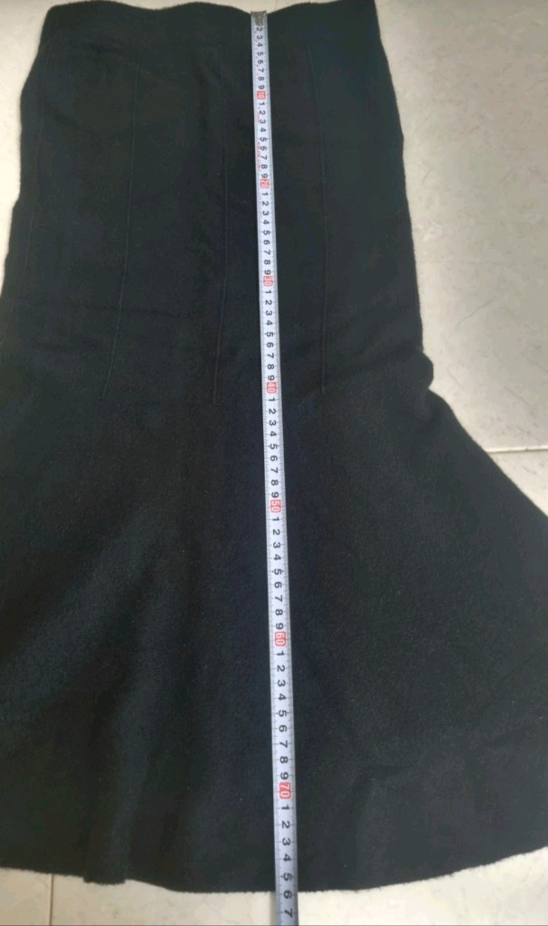 블랙 니트 머메이드 롱 스커트 치마 55~66사이즈 이미지