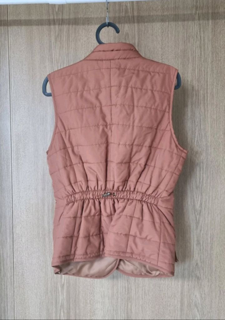 여성 딥오렌지 패딩 조끼 베스트 55사이즈 이미지