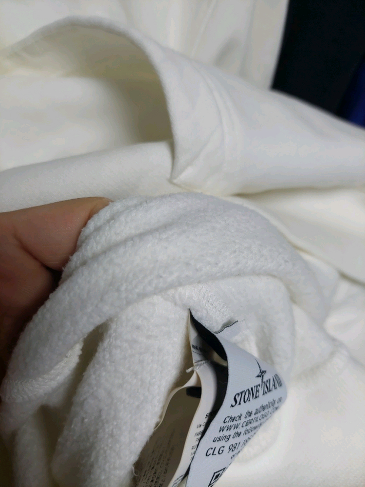 스톤아일랜드 와펜 화이트 후드티 XL 이미지