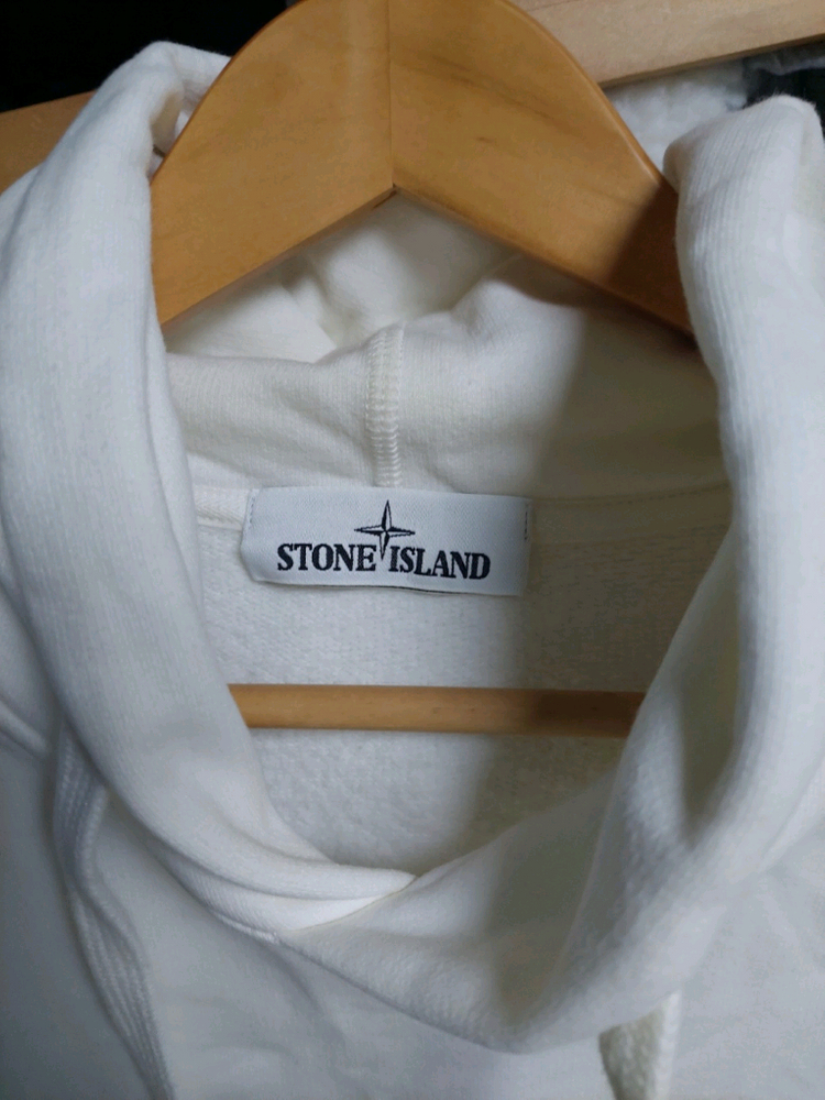 스톤아일랜드 와펜 화이트 후드티 XL 이미지