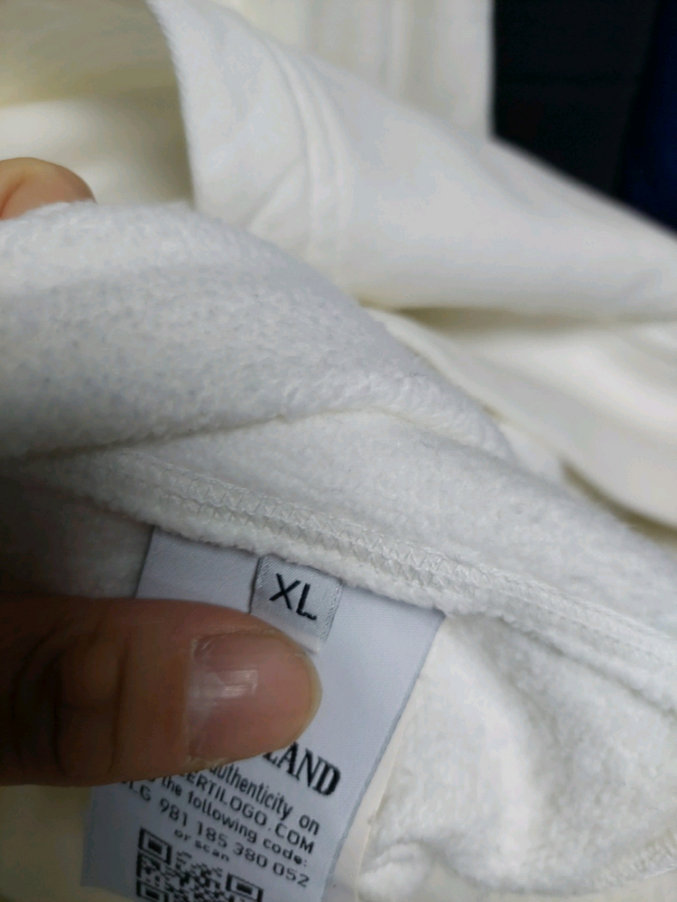 스톤아일랜드 와펜 화이트 후드티 XL 이미지