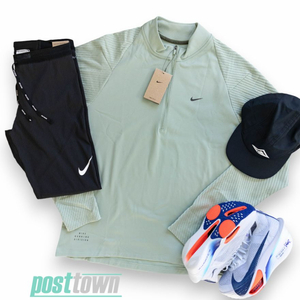 FZ1127-370 라지 나이키 드라이핏 동계형 하프 집 러닝 탑 with 리플렉티브 엑센츠