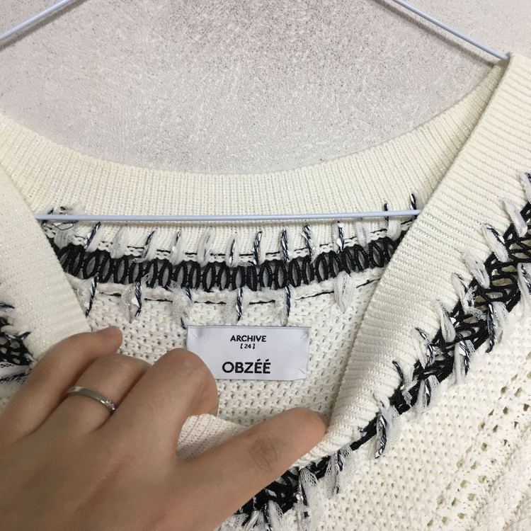 21 오브제 퍼프 니트 블라우스 90--3