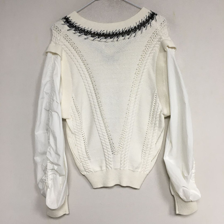 21 오브제 퍼프 니트 블라우스 90--4