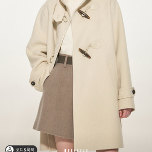 타임 캐시미어 블렌드 토글 버튼 코트