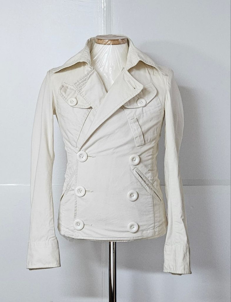 55)디젤DIESEL 여성 화이트 데님 자켓--3