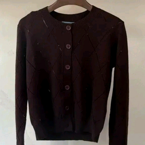 프라다 새상품 아가일스타일 니트가디건